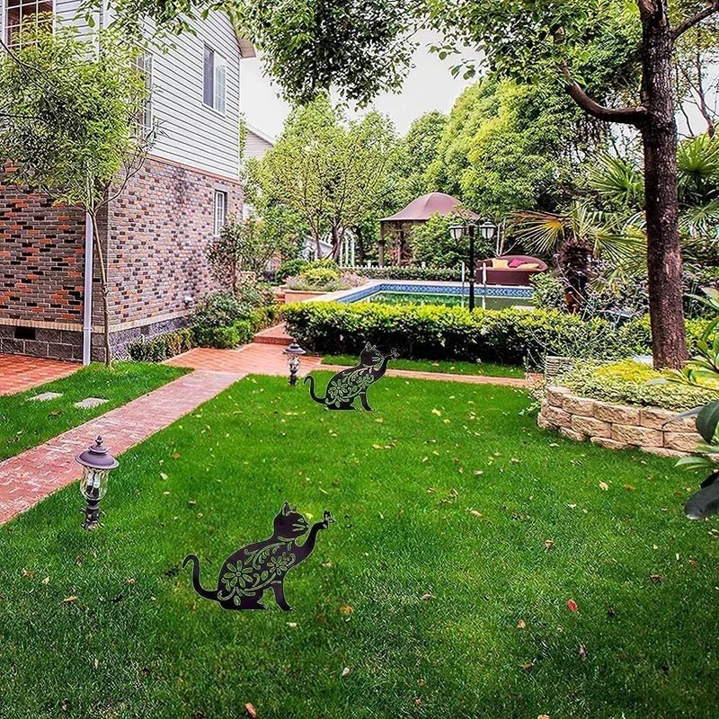 Black Cat Garden Stake