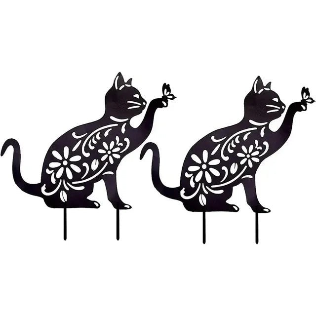 Black Cat Garden Stake