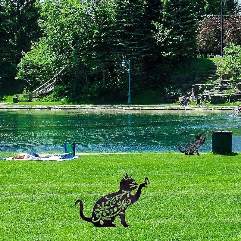 Black Cat Garden Stake