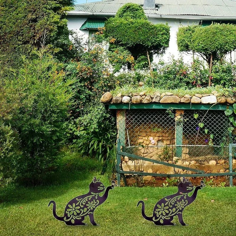 Black Cat Garden Stake