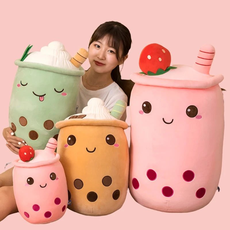 Boba Milk Tea Cat Sleeping Toy