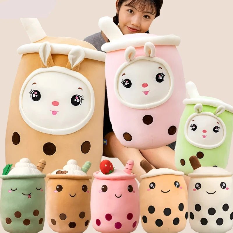 Boba Milk Tea Cat Sleeping Toy