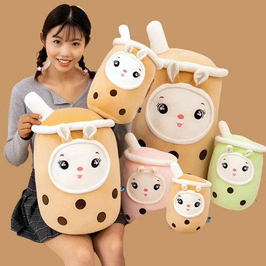 Boba Milk Tea Cat Sleeping Toy
