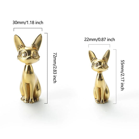 Brass Cat Door and Cabinet Knob