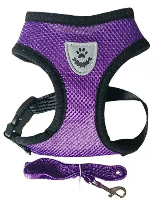 Breathable Reflective Cat Harness with Adjustable Lead Leash