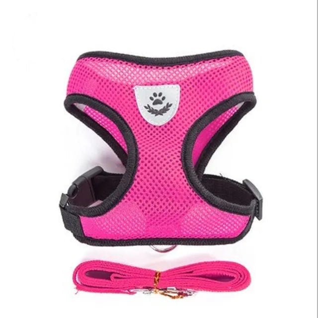 Breathable Reflective Cat Harness with Adjustable Lead Leash
