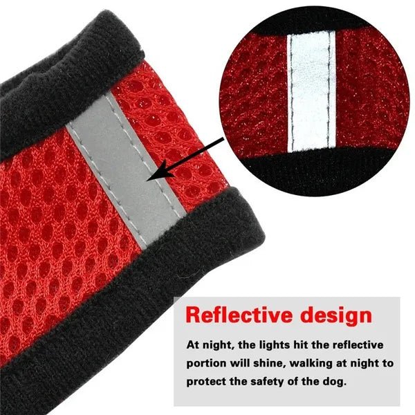 Breathable Reflective Cat Harness with Adjustable Lead Leash