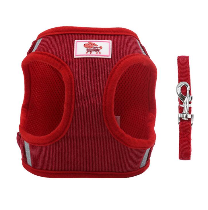 Breathable Reflective Harness Leash Set with Adjustable Vest