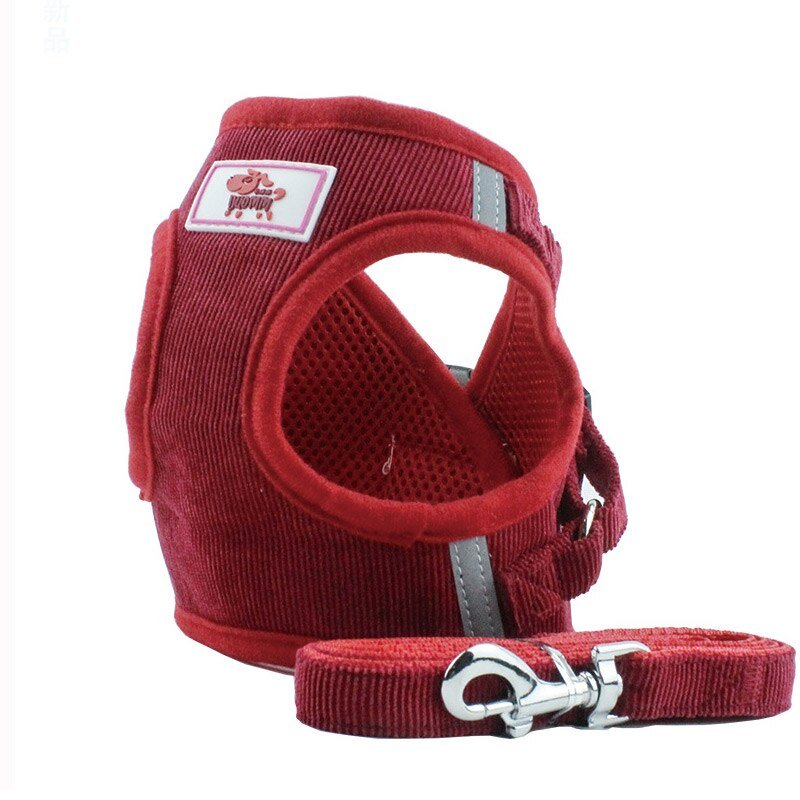 Breathable Reflective Harness Leash Set with Adjustable Vest
