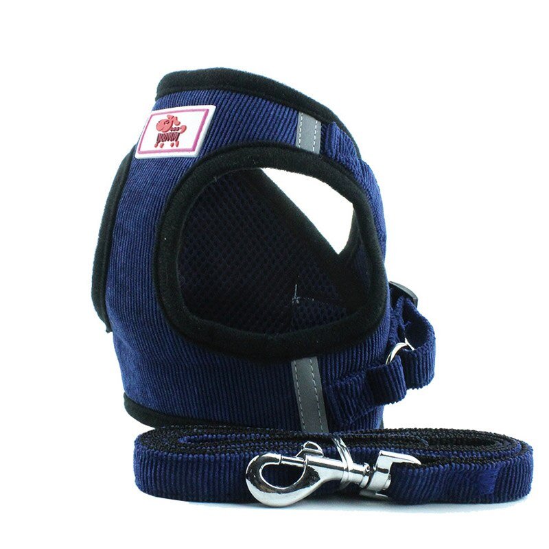 Breathable Reflective Harness Leash Set with Adjustable Vest
