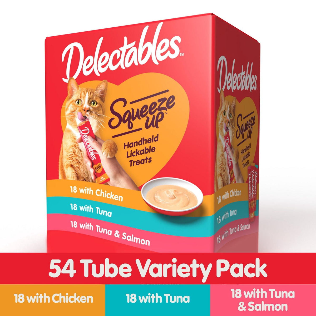 Delectables Chicken, Tuna & Salmon Squeeze Up™ Cat Treats 54 Pack