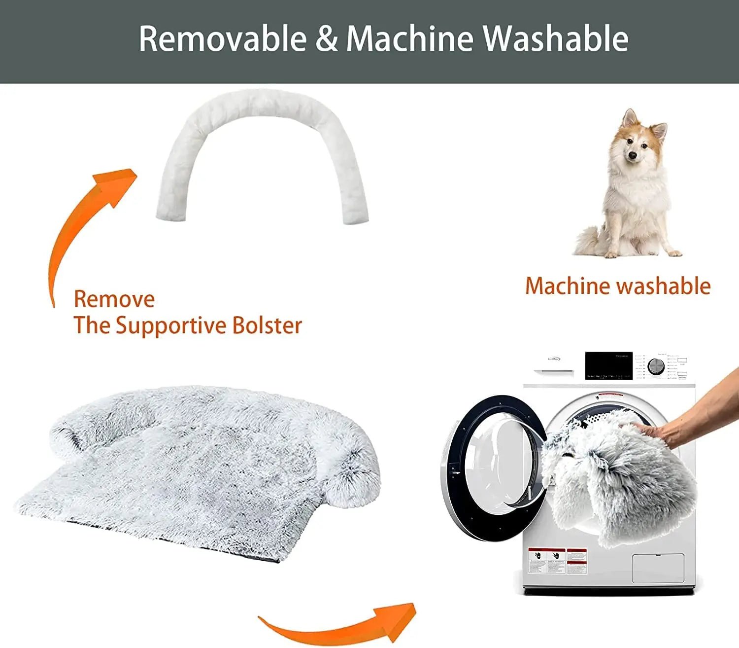 Calming Non-Slip Sofa Plush Cat and Dog Bed