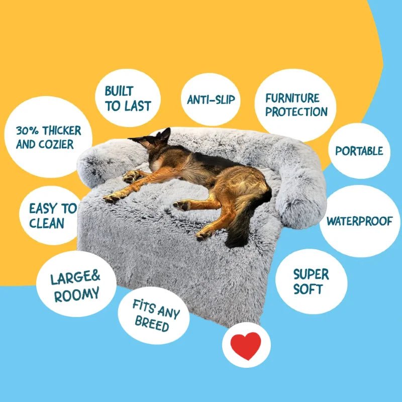 Calming Non-Slip Sofa Plush Cat and Dog Bed