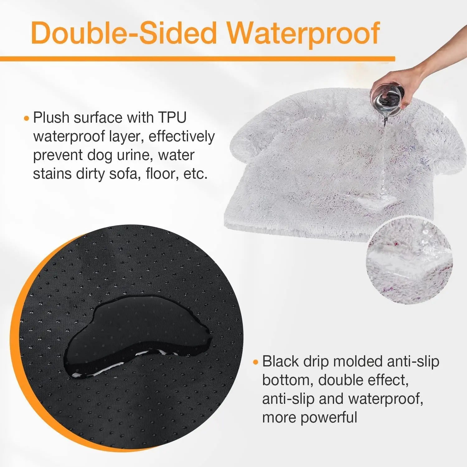 Calming Non-Slip Sofa Plush Cat and Dog Bed