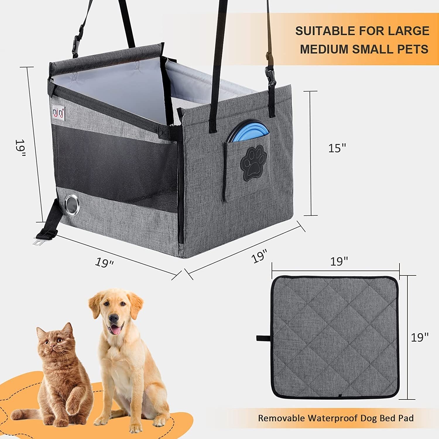 Car Pet Cage Waterproof Dog Basket for Dogs