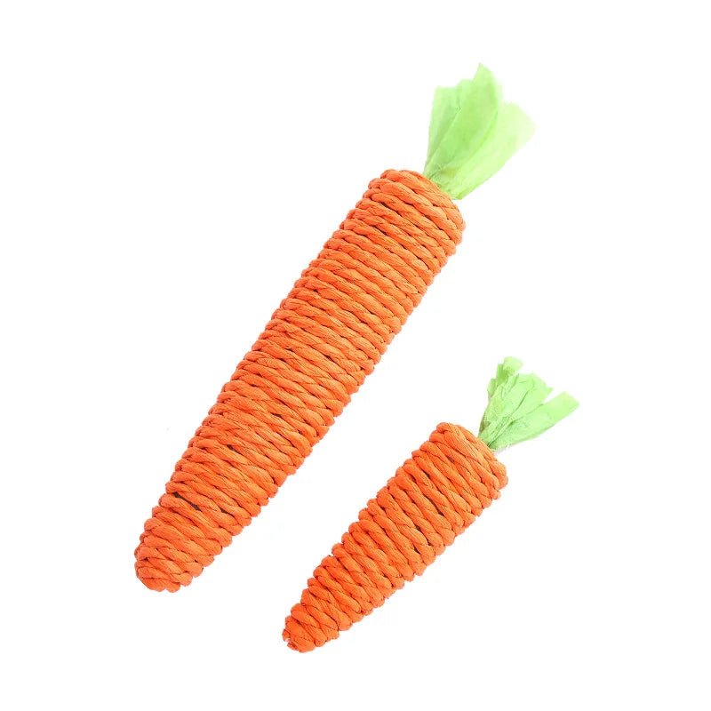 Carrot Knitted Rope Carrot Plush Toy with Bell