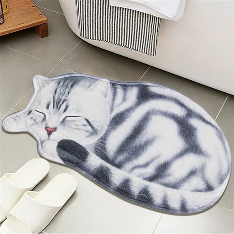Cartoon Cat Non-Slip Bedroom Rug