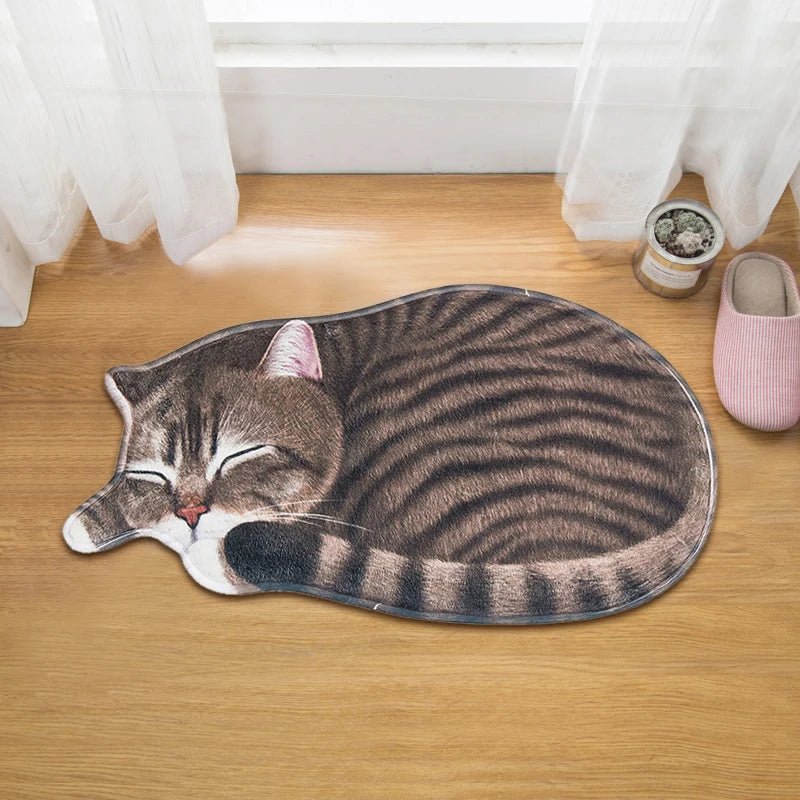 Cartoon Cat Non-Slip Bedroom Rug