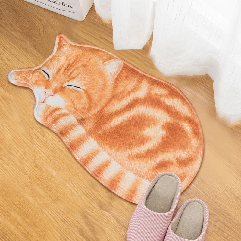 Cartoon Cat Non-Slip Bedroom Rug