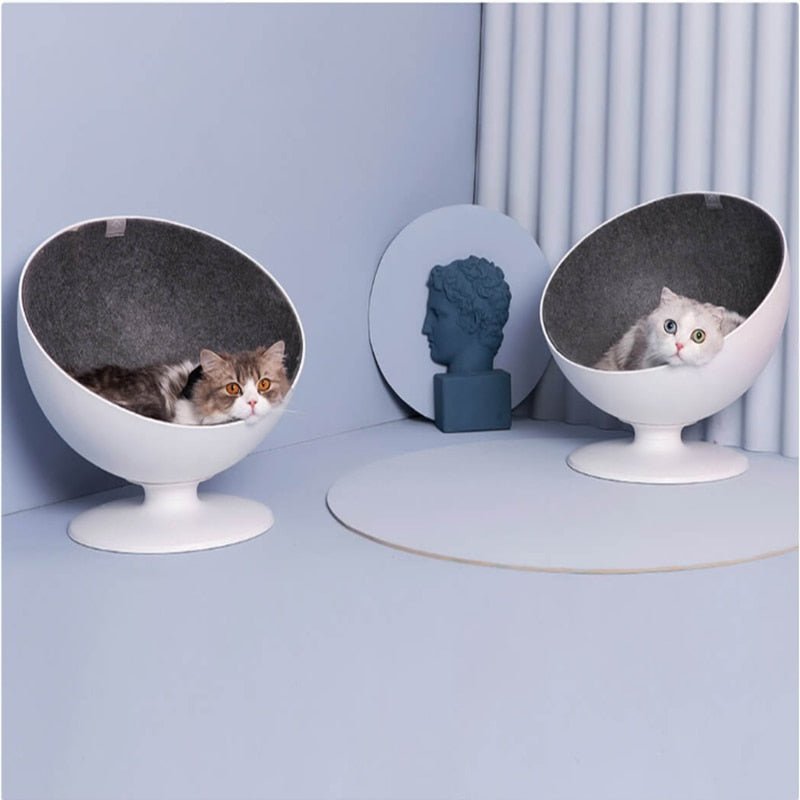 Cat Boss Fiber Spinning White Interactive Rotary Pet Nest