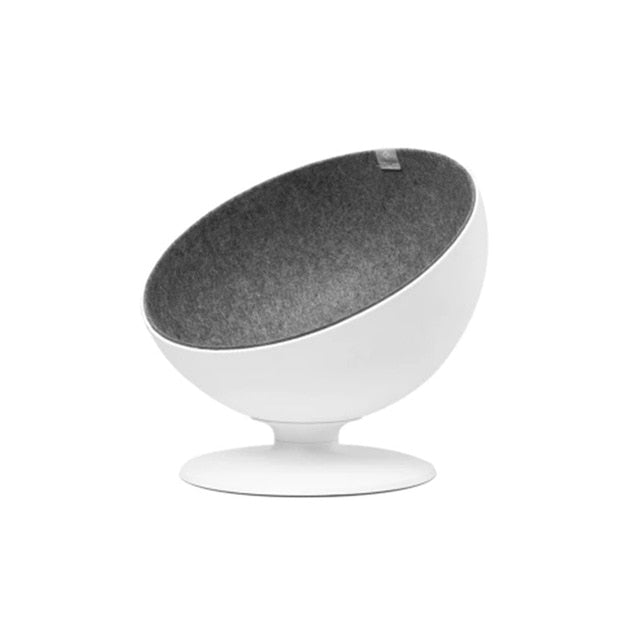 Cat Boss Fiber Spinning White Interactive Rotary Pet Nest
