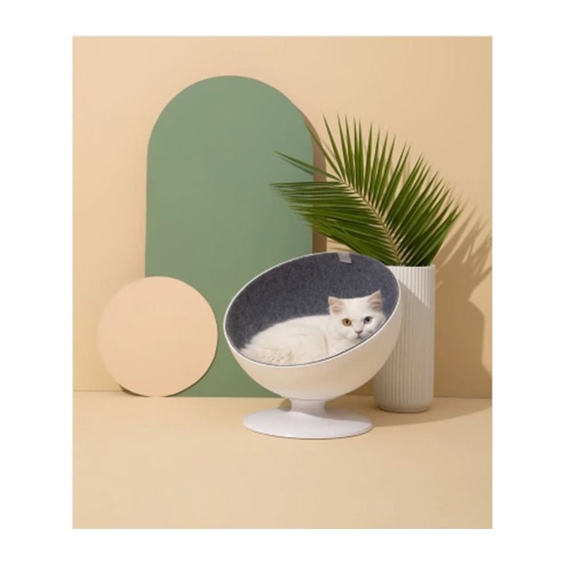 Cat Boss Fiber Spinning White Interactive Rotary Pet Nest