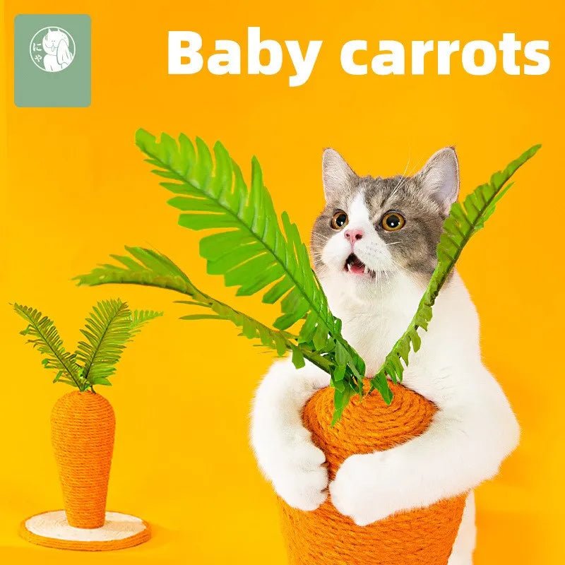 Cat Carrot Sisal Rope Scratching Post