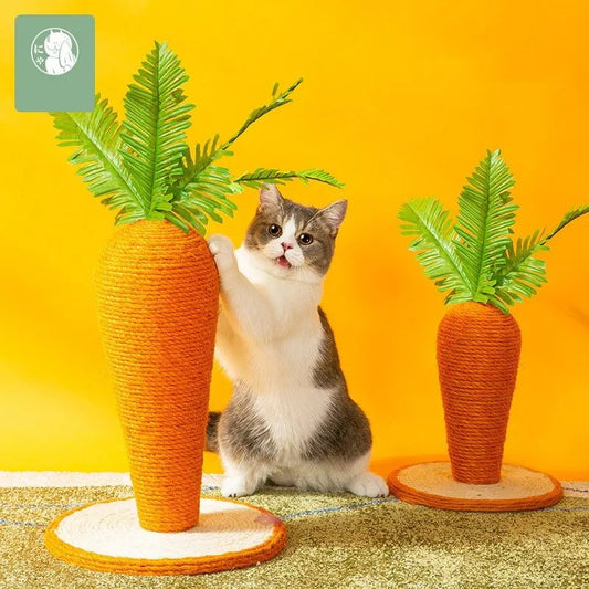 Cat Carrot Sisal Rope Scratching Post