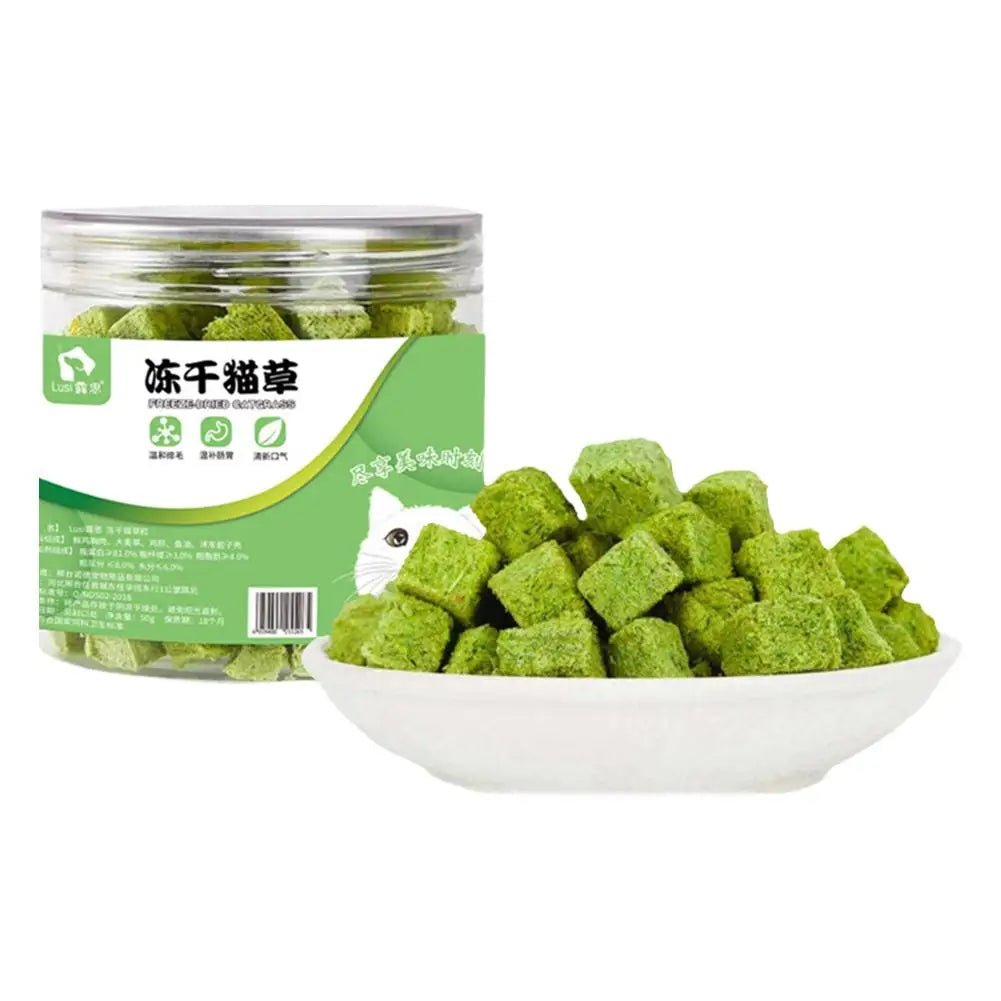 Cat Grass Freezedried Cat Snack for Hairballs and Teeth Grinding