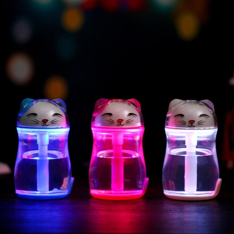 Cat LED Light Humidifier USB Air Diffuser