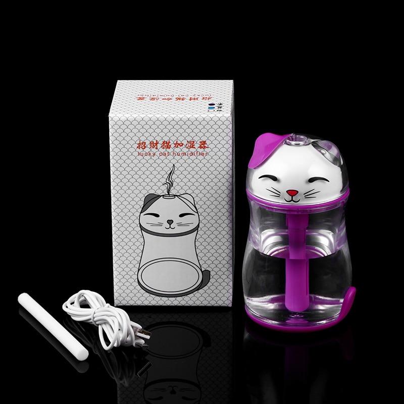 Cat LED Light Humidifier USB Air Diffuser
