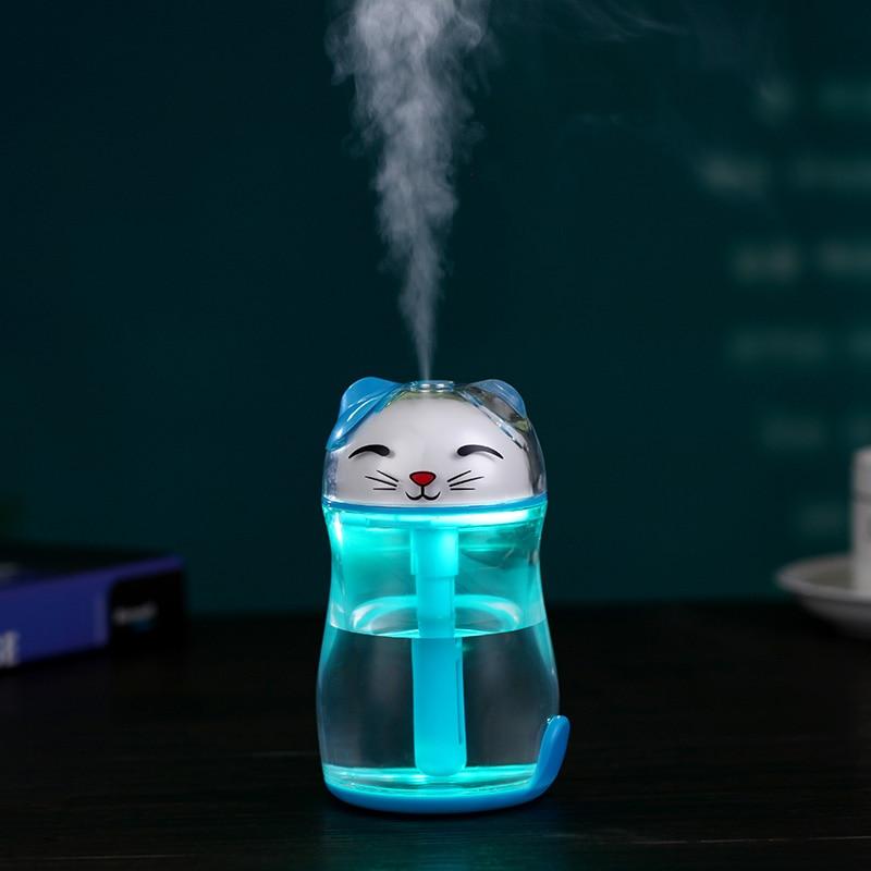 Cat LED Light Humidifier USB Air Diffuser