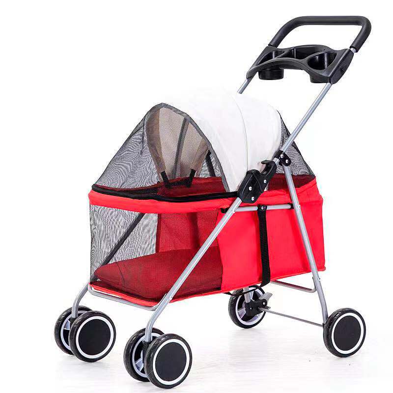 Cat Teddy Outdoor Portable Folding Pet Stroller