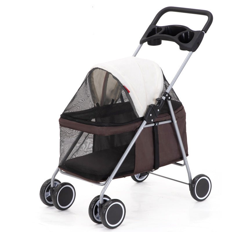 Cat Teddy Outdoor Portable Folding Pet Stroller