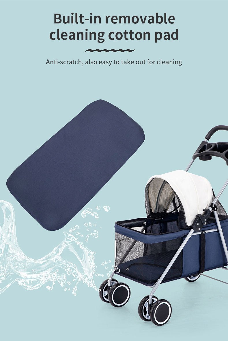 Cat Teddy Outdoor Portable Folding Pet Stroller