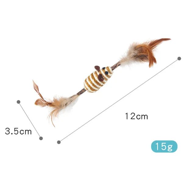 Cat Toys Silvervine Chew Stick for Cleaning Teeth with Silvervine, Hemp, and Lafite Grass