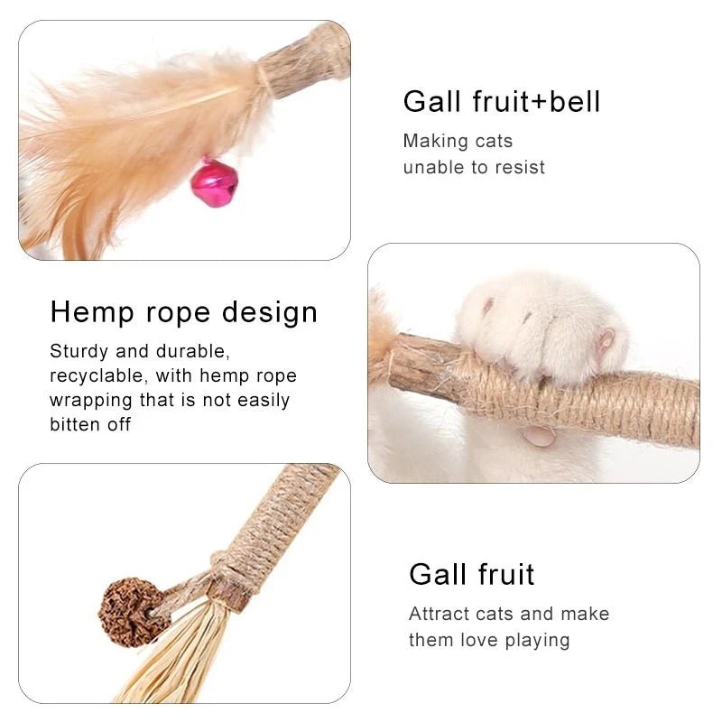 Cat Toys Silvervine Chew Stick for Cleaning Teeth with Silvervine, Hemp, and Lafite Grass
