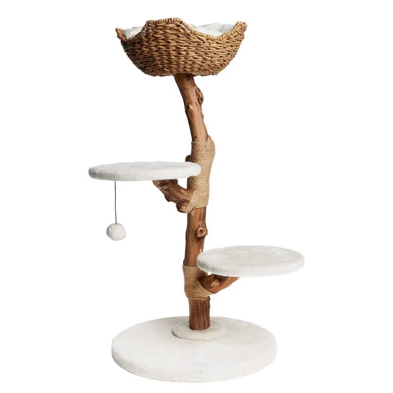Cat Tree Climbing Frame Vertical Scratching Post with Bed Perch