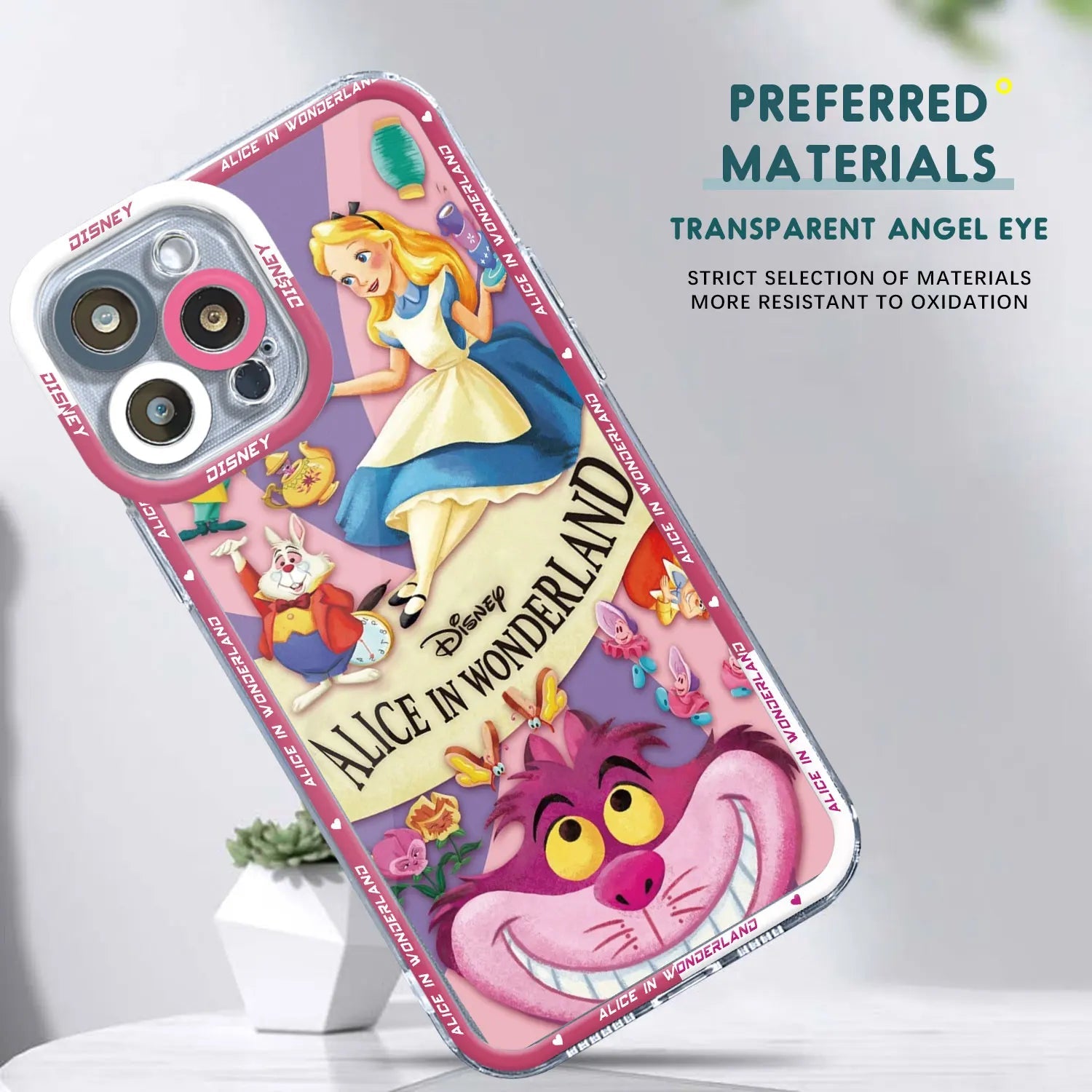 Cheshire Cat Alice in Wonderland Phone Case for Apple iPhone XR 13 Pro Max 8 12 Mini 11 Pro X XS SE 15 15 14 Plus 7 6s