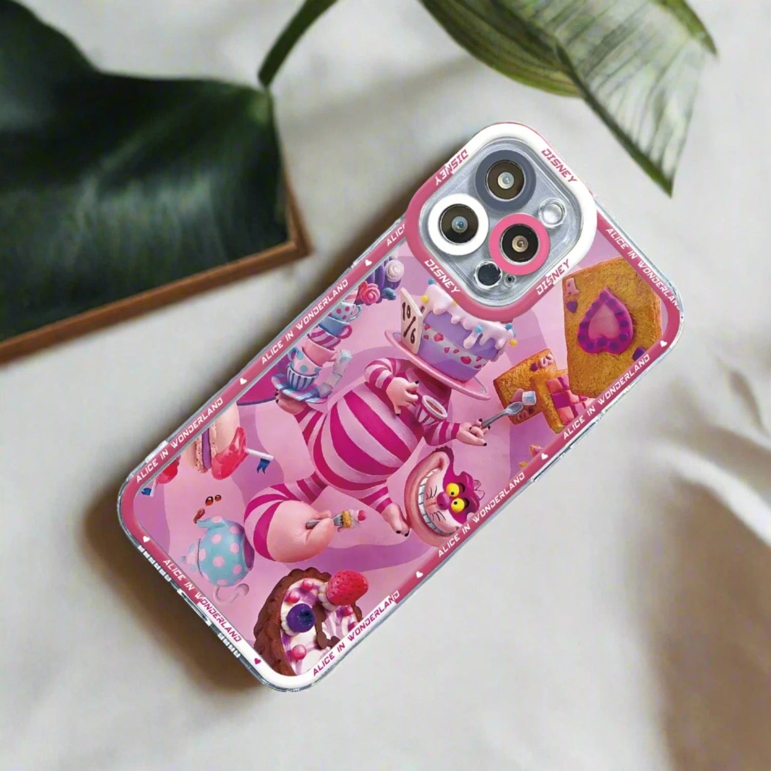 Cheshire Cat Alice in Wonderland Phone Case for Apple iPhone XR 13 Pro Max 8 12 Mini 11 Pro X XS SE 15 15 14 Plus 7 6s