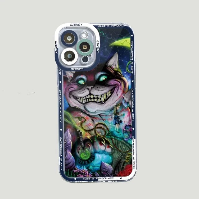 Cheshire Cat Alice in Wonderland Phone Case for Apple iPhone XR 13 Pro Max 8 12 Mini 11 Pro X XS SE 15 15 14 Plus 7 6s
