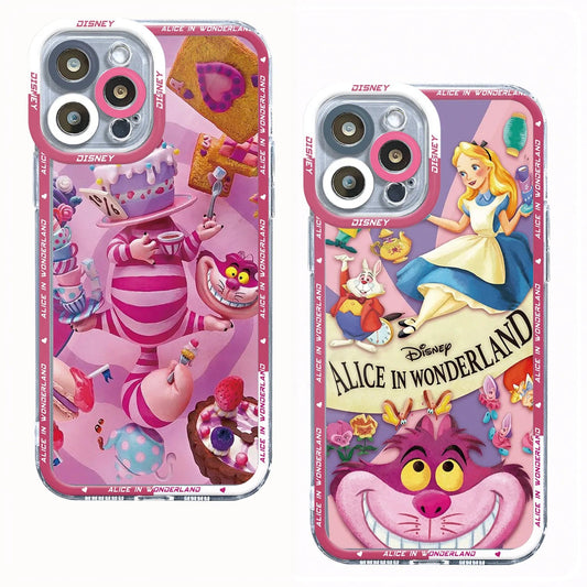 Cheshire Cat Alice in Wonderland Phone Case for Apple iPhone XR 13 Pro Max 8 12 Mini 11 Pro X XS SE 15 15 14 Plus 7 6s