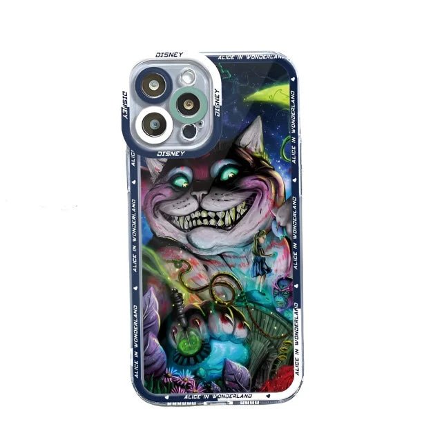 Cheshire Cat Alice in Wonderland Phone Case for Apple iPhone XR 13 Pro Max 8 12 Mini 11 Pro X XS SE 15 15 14 Plus 7 6s