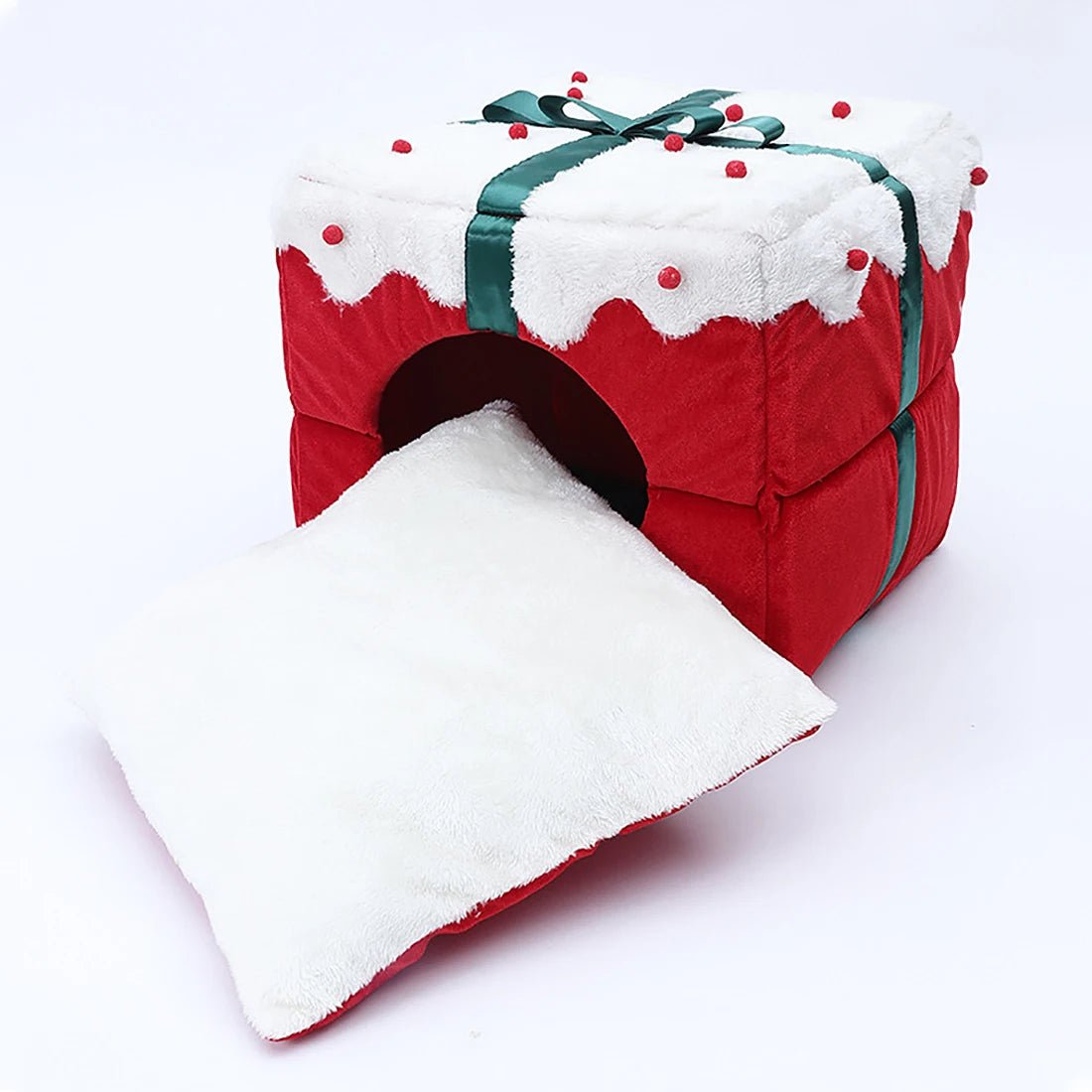 Christmas Box Bell Cat Bed and Home