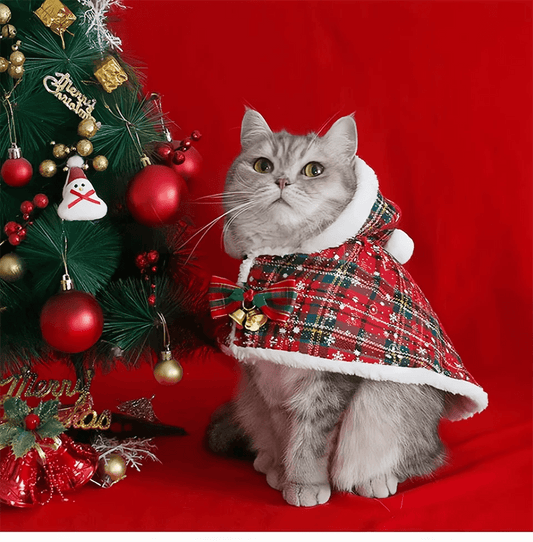Christmas Cat Hoodie Warm Cloak