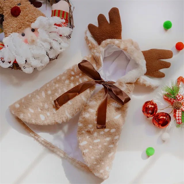 Christmas Pet Elk Cape for Cats & Small Dogs