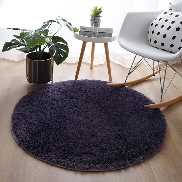 Circle Shaggy Plush Carpet