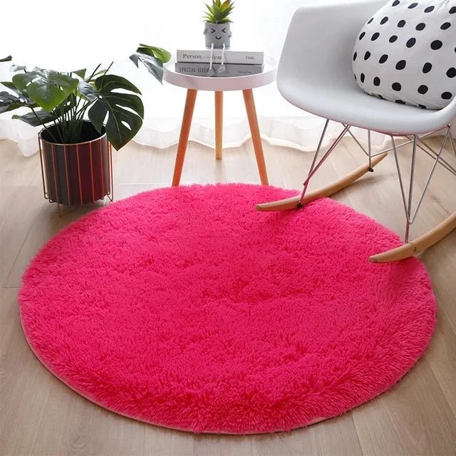 Circle Shaggy Plush Carpet