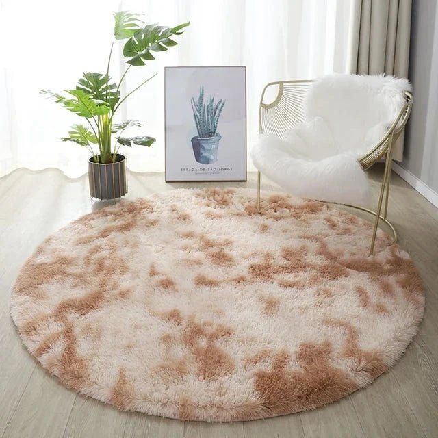 Circle Shaggy Plush Carpet