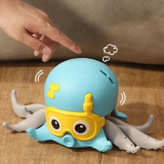 Clockwork Octopus Cat Toy for Land and Water